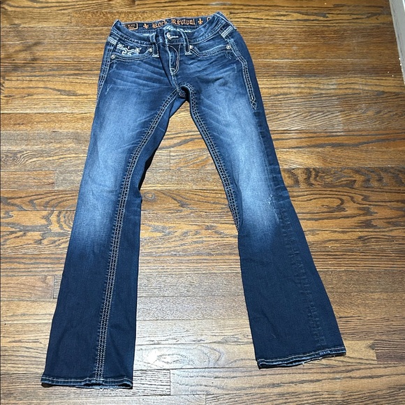 Rock Revival Denim - Rock Revival Blue Maggie Boot Cut Jeans. 1